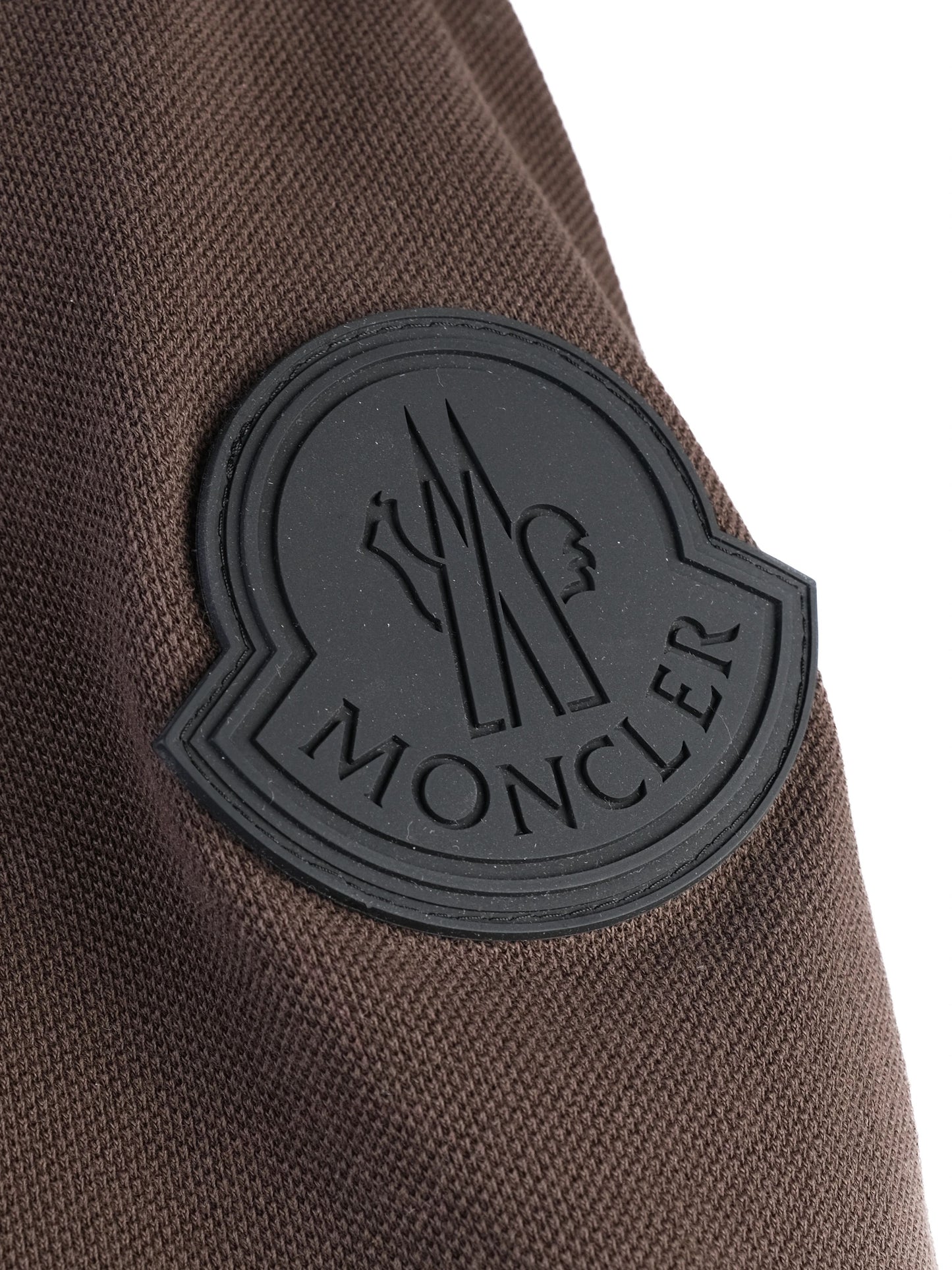 excellent moncler green cotton polo shirt size l with logo