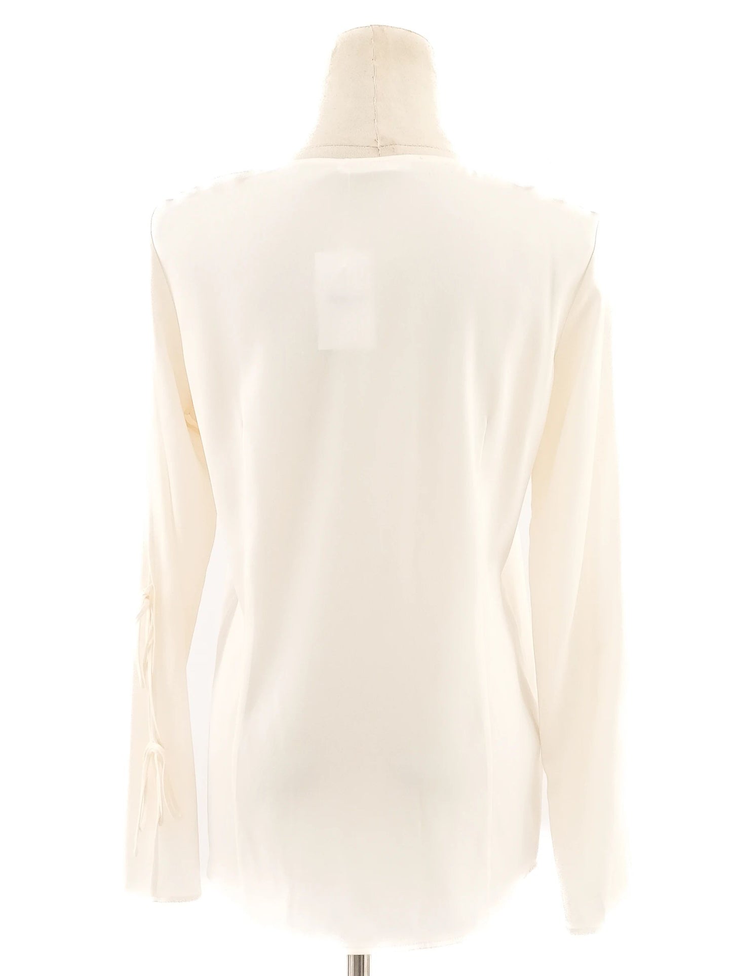 excellent hugo boss yellow silk blouse long sleeve xs