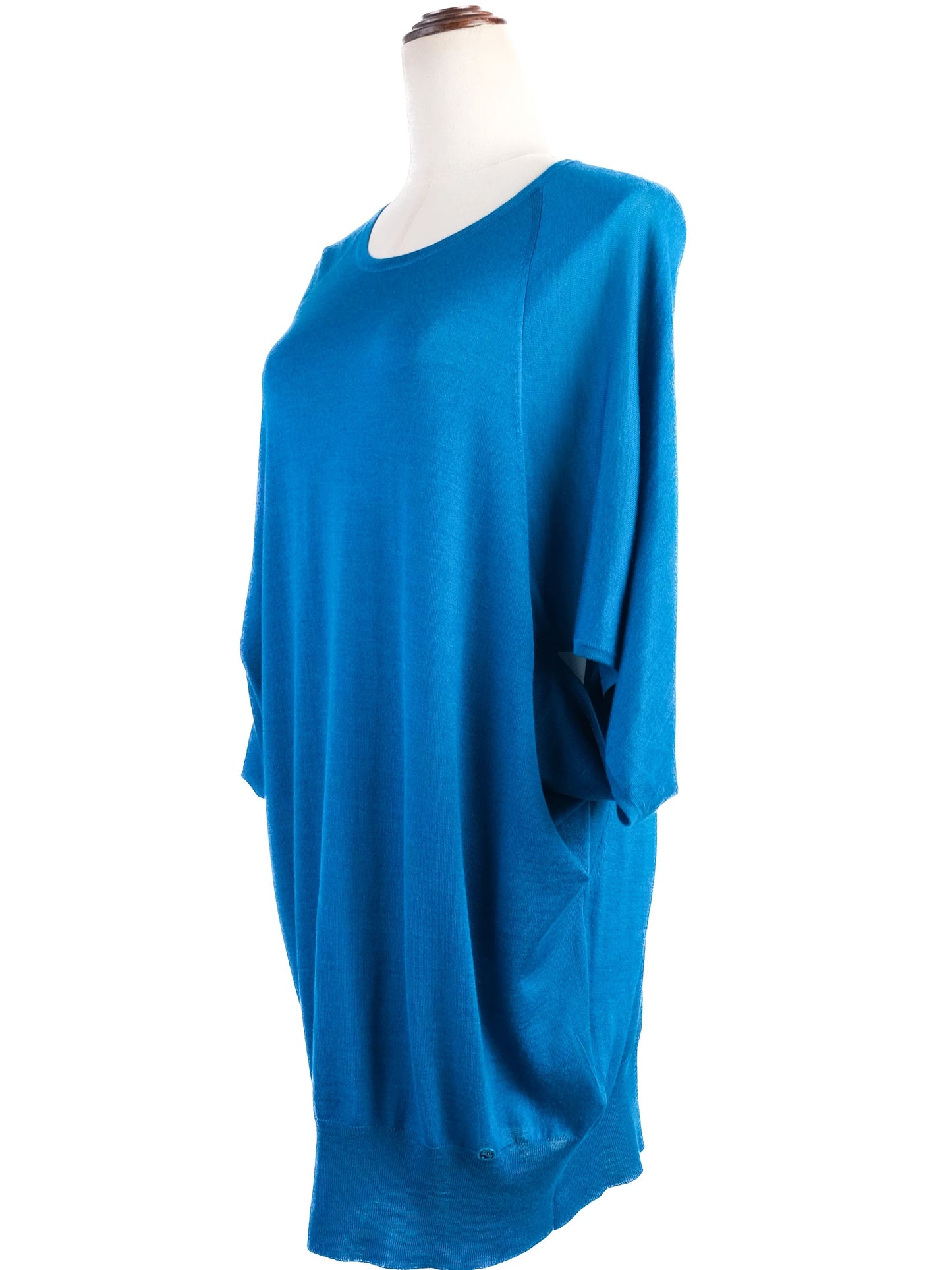 excellent gucci blue wool sweater size s for women