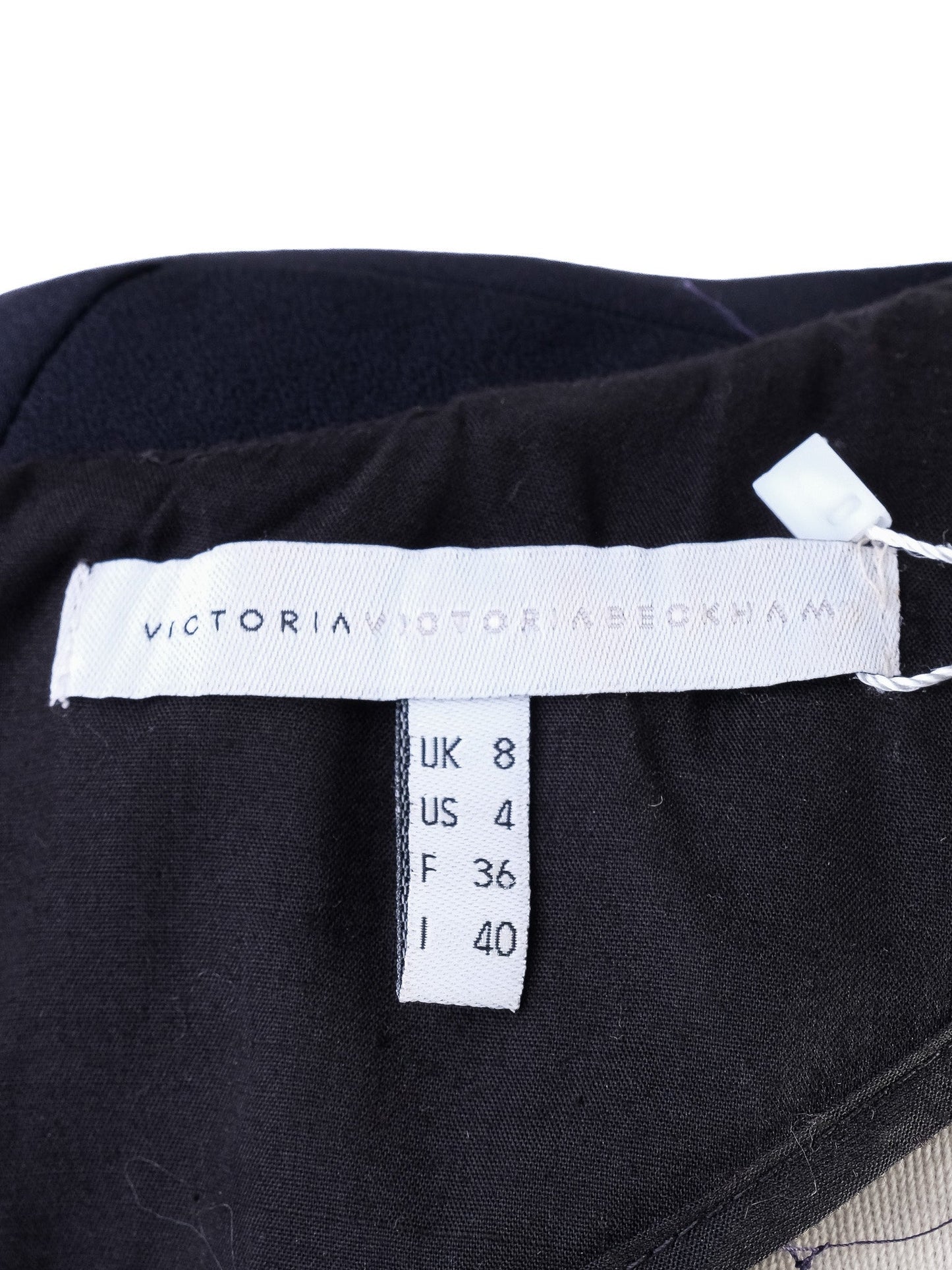 excellent victoria beckham black viscose dress size m with belt