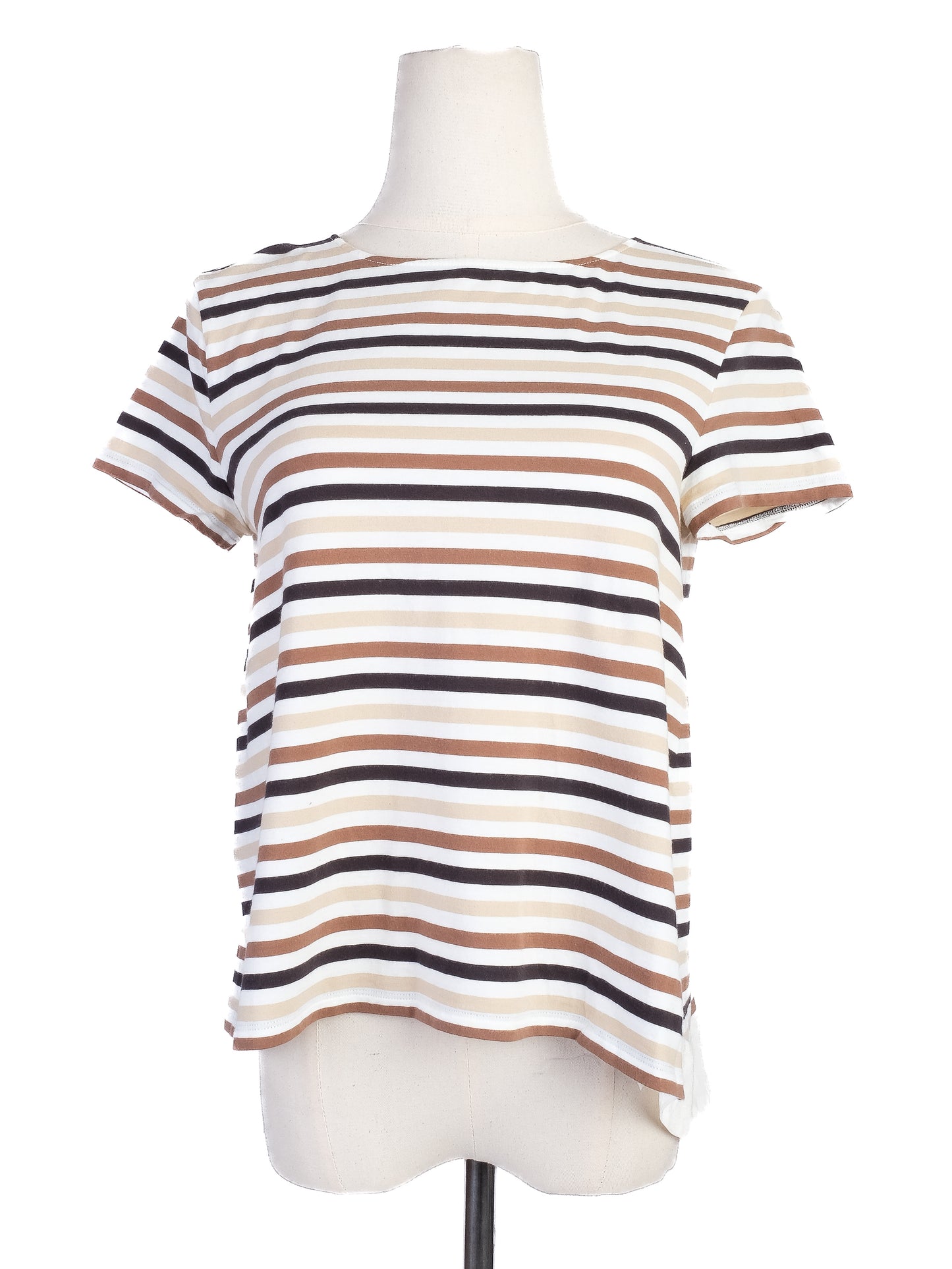 excellent weekend maxmara striped t-shirt size s cotton blend