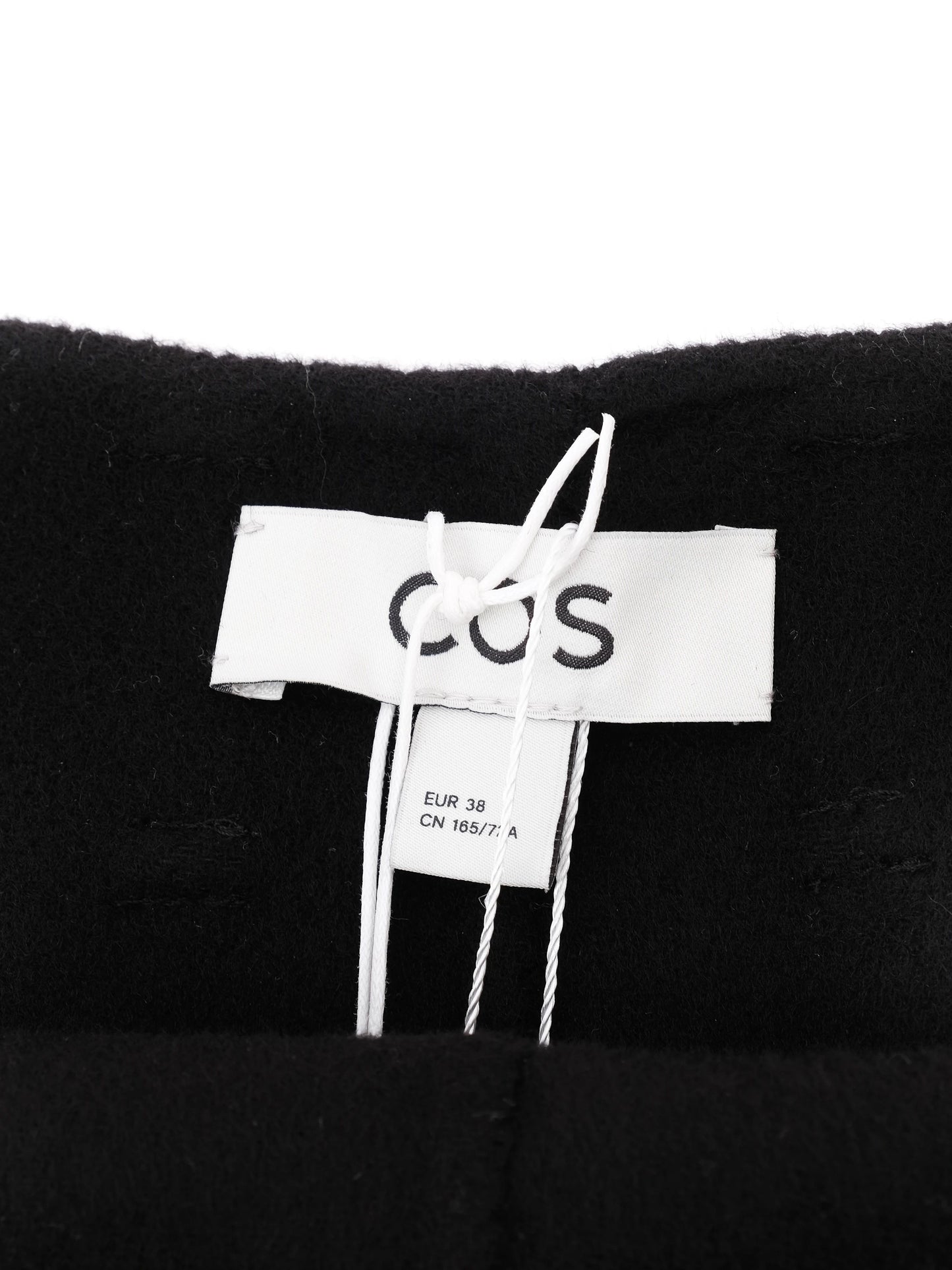 new cos black wool skirt with slit size m