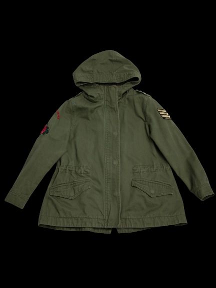new zadig&voltaire olive green military jacket size 7 for kids