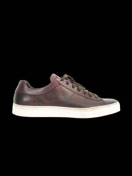 excellent hugo boss brown leather sneakers size 45 men