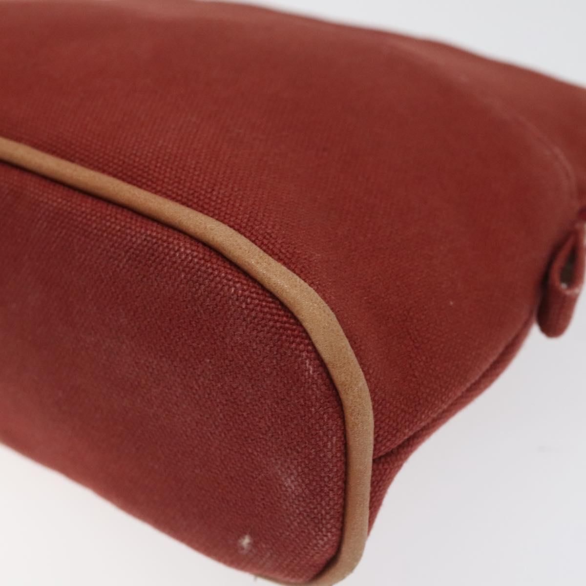 Hermes Bolide Pm Pouch Canvas Red Auth