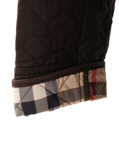 Excellent Burberry Green Nylon Quilted Jacket Size M