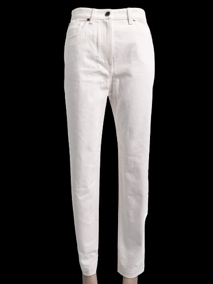 Perfect Fendi White Cotton Jeans Size S for Women