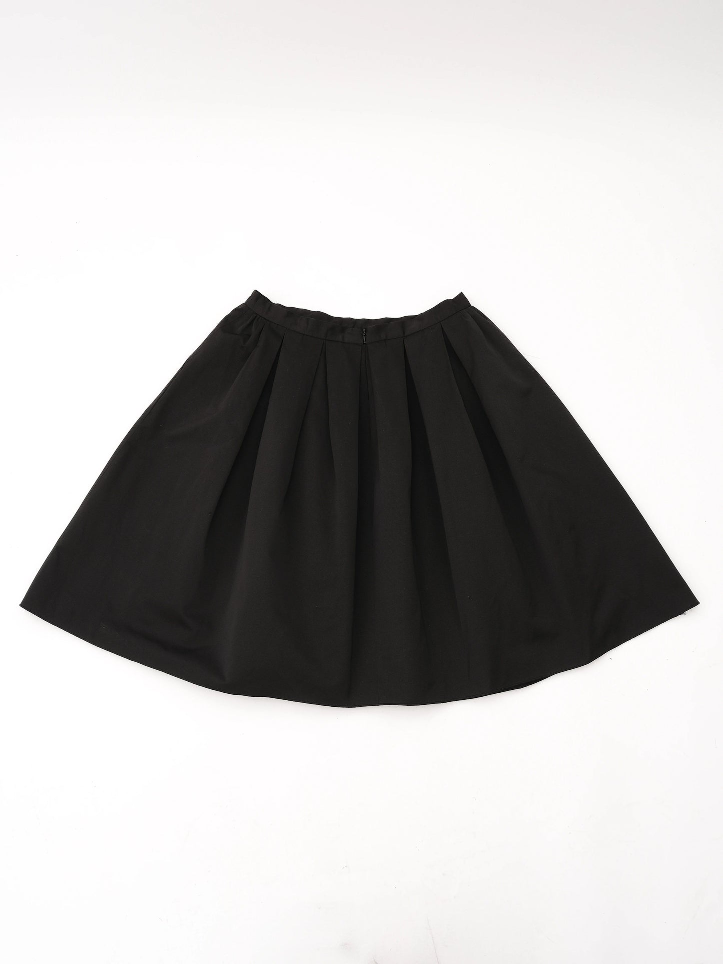 excellent max mara black pleated skirt size xl 100% polyester