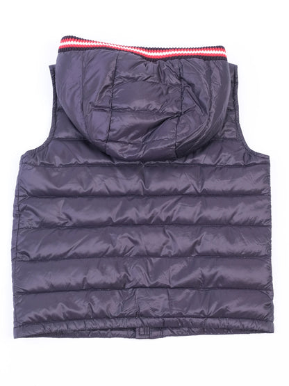 EXCELLENT Moncler Blue Padded Vest for Kids Size 10 with Hood