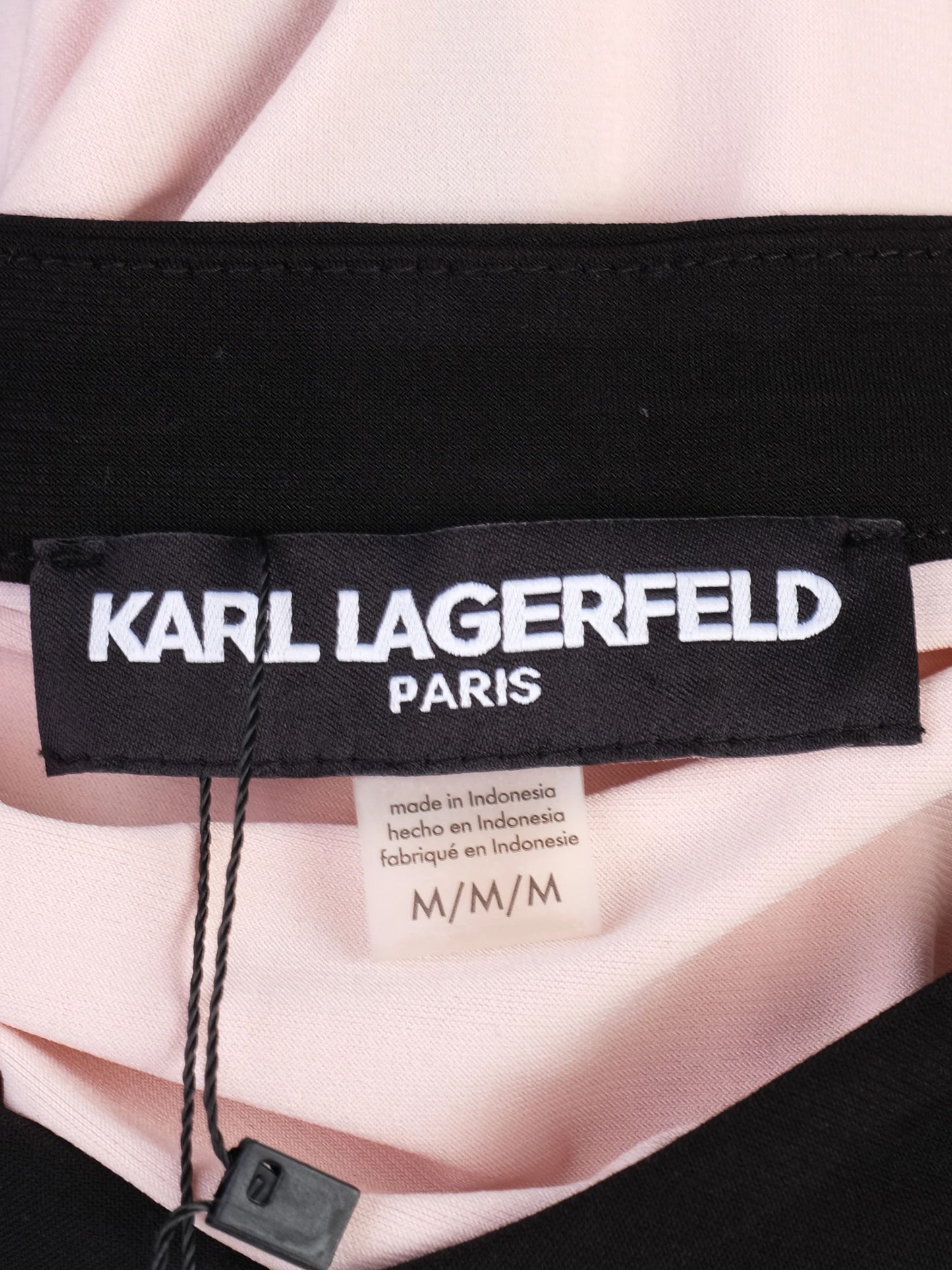 excellent karl lagerfeld pink sleeveless top size m with lace details