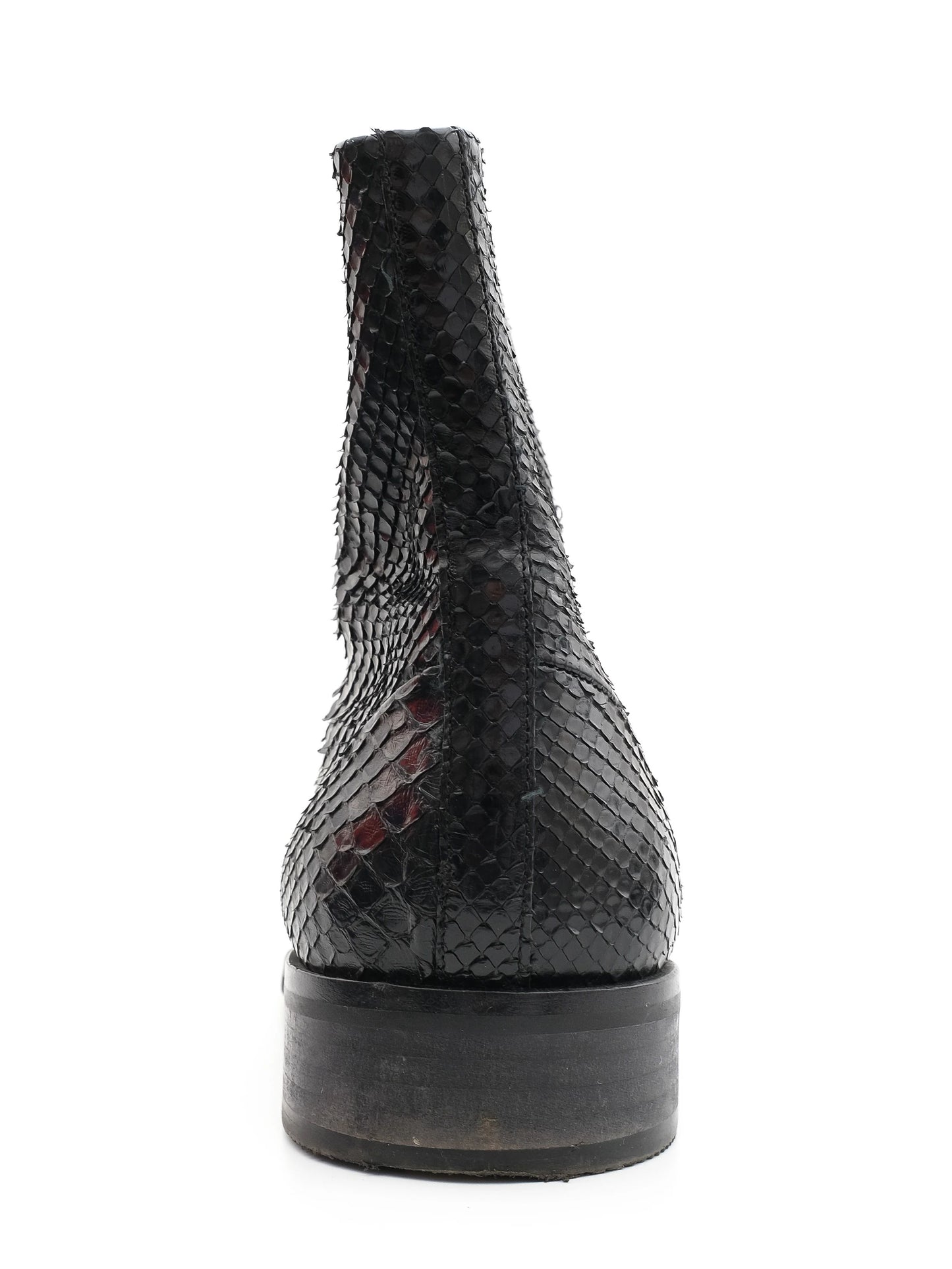 baldinini black leather snake skin boots size 43 excellent condition