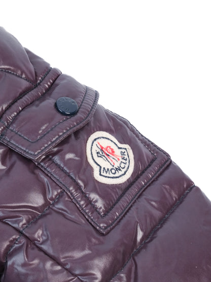 Excellent Moncler Black Nylon Puffer Jacket with Hood Size 2 for Kids