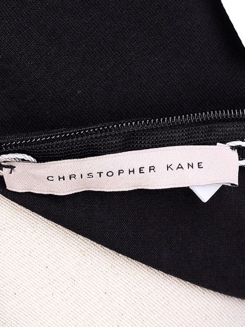 new christopher kane black top xs with chain fringe design
