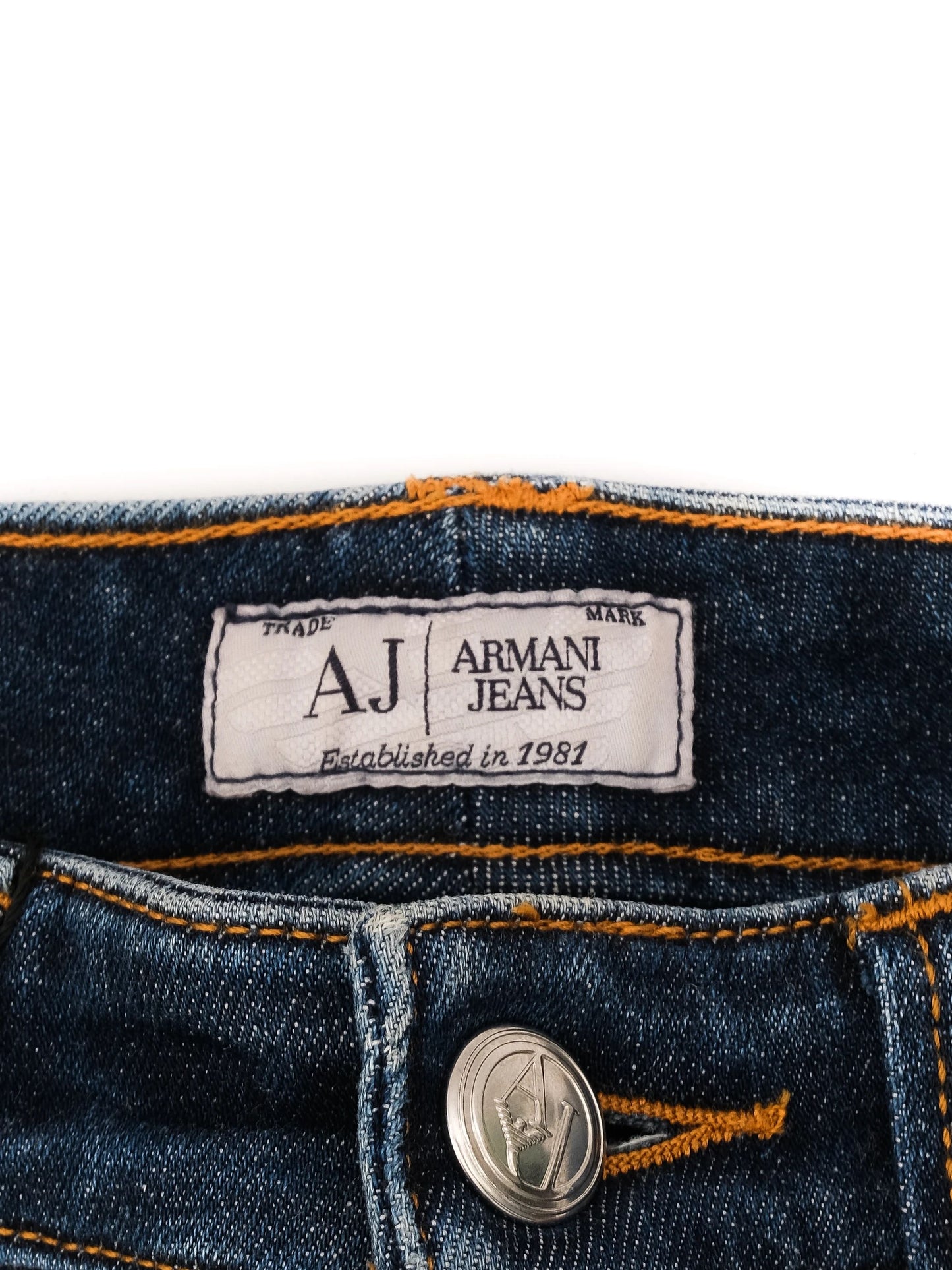 excellent armani jeans blue denim size s for women