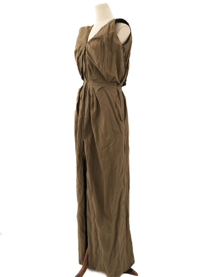 Thimister Women's Long Green Cotton Dress Size S Excellent Condition
