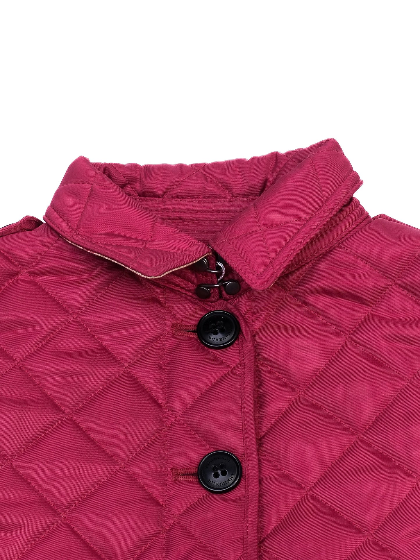 good burberry pink quilted jacket for kids size 4