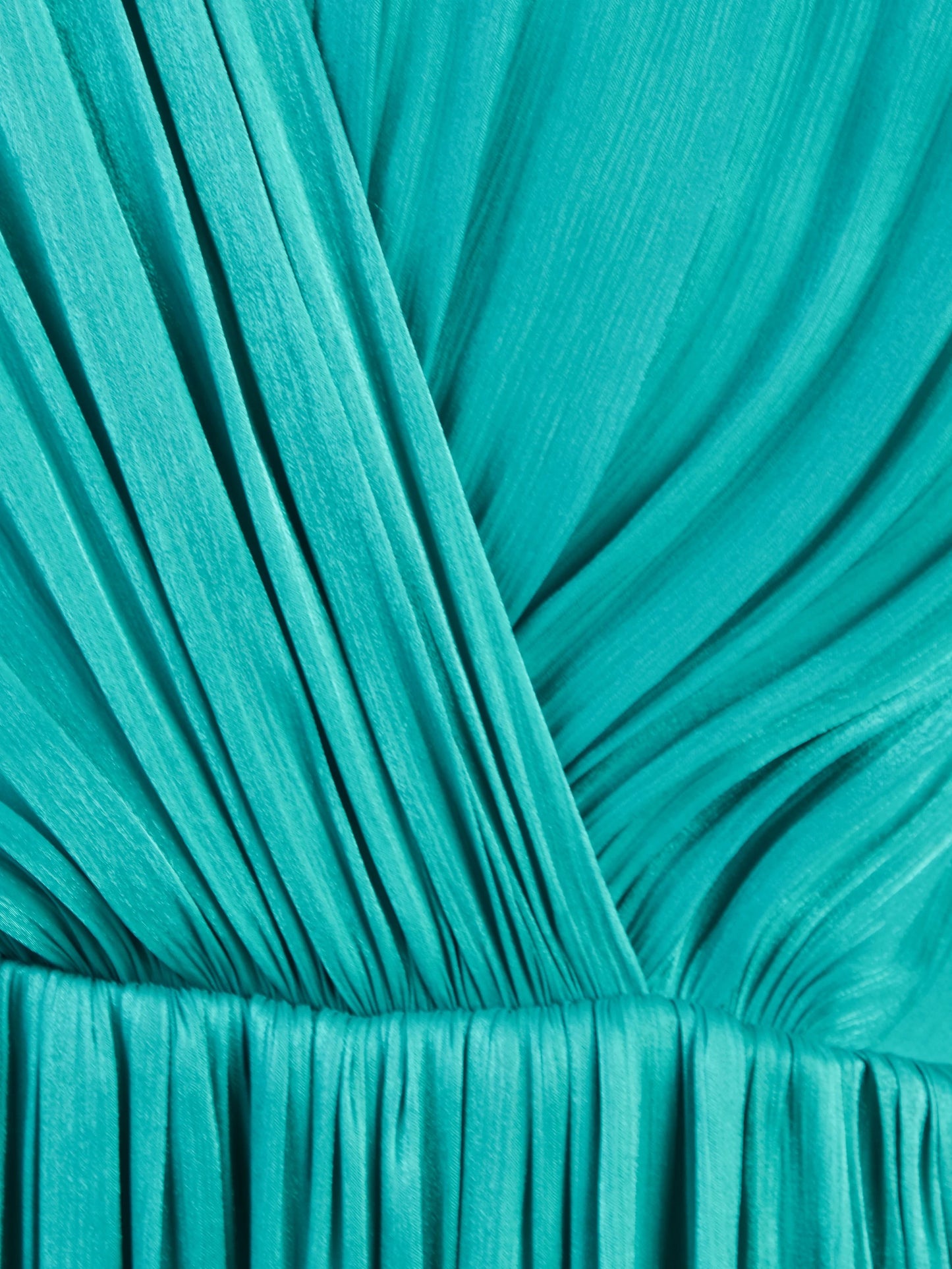 new costarellos teal long gown v-neck belted size n/a