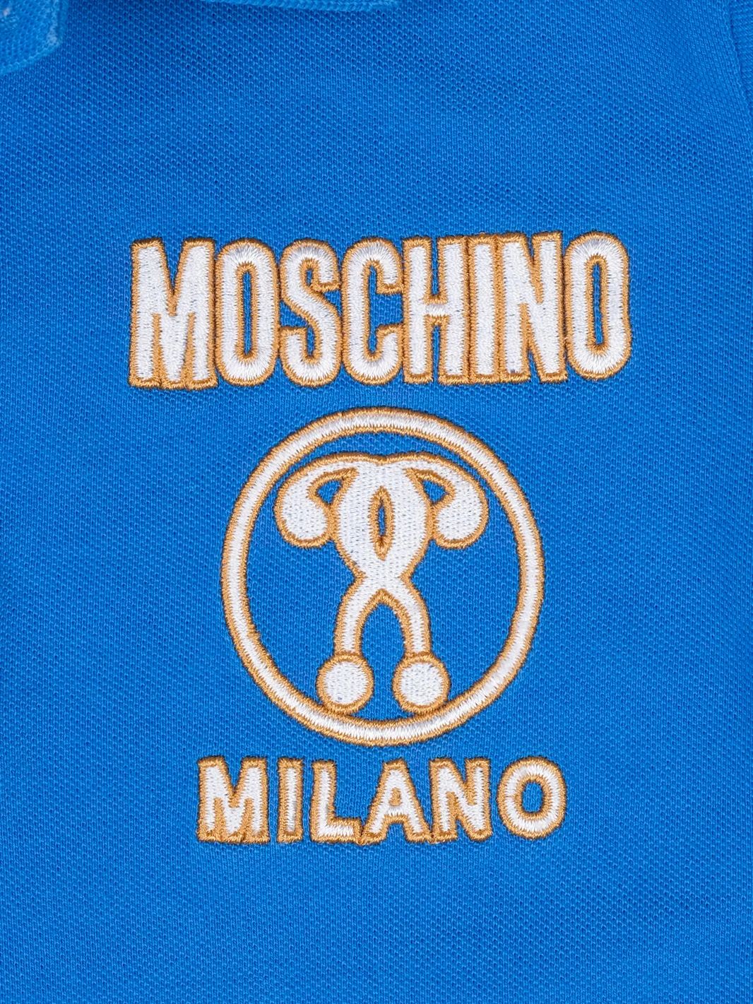 excellent moschino blue cotton polo shirt for kids size 6
