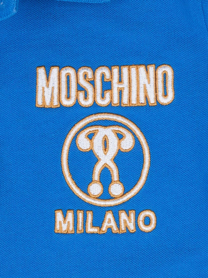 Excellent Moschino Blue Cotton Polo Shirt for Kids Size 6