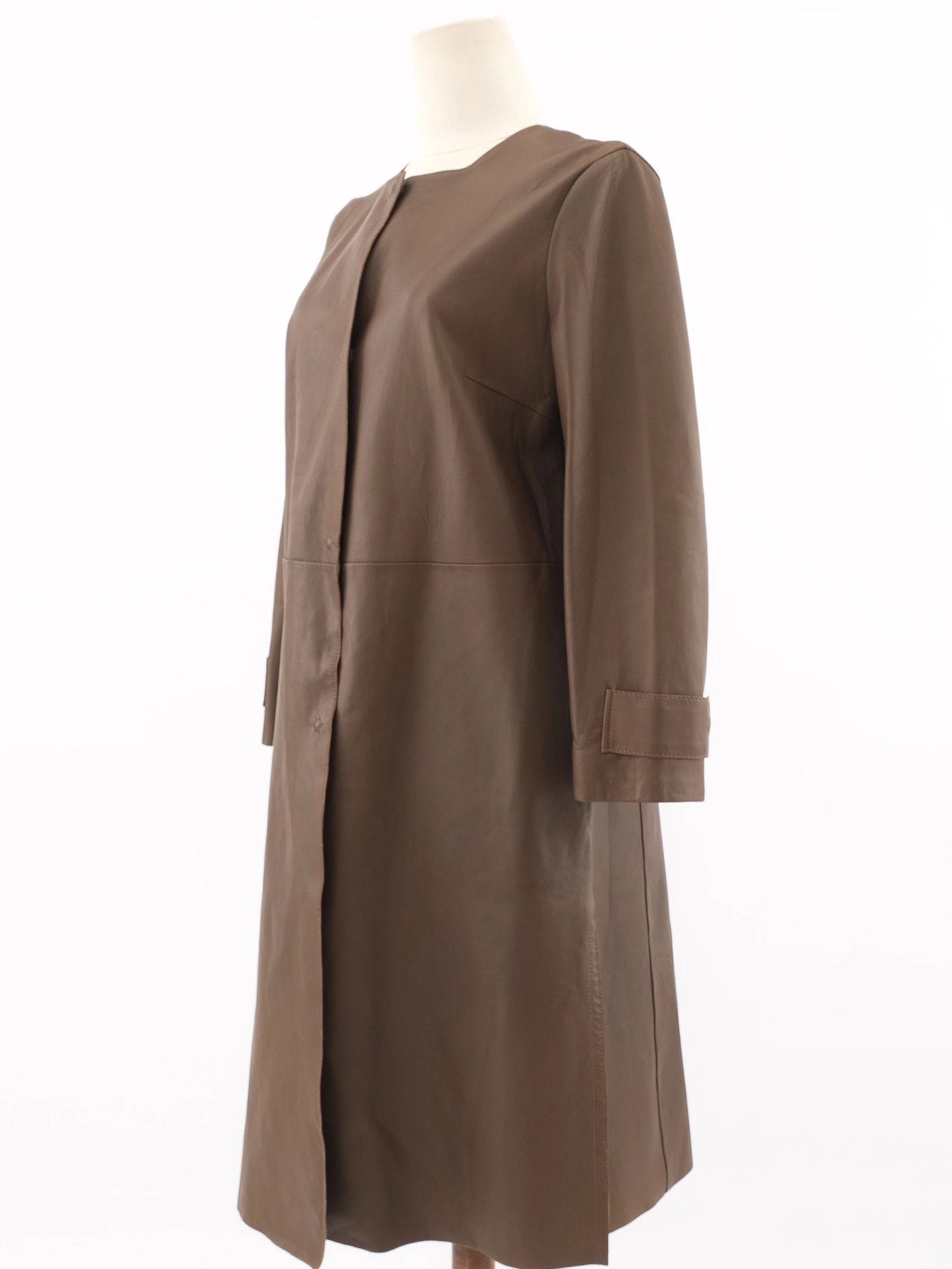excellent weekend maxmara orange polyester women's coat size l