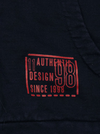 Excellent Bikkembergs Navy Blue Hoodie for Kids Size 10