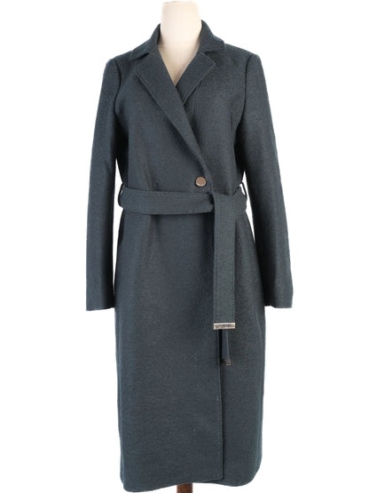 Excellent Ted Baker Women's Green Wool Overcoat Size S
