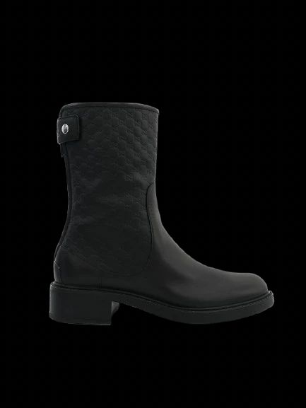gucci women's black leather boots size 35.5 - perfect condition
