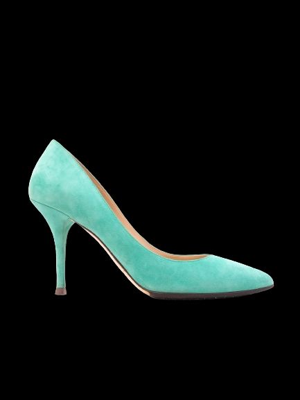 excellent dolce gabbana green leather high-heels size 38.5