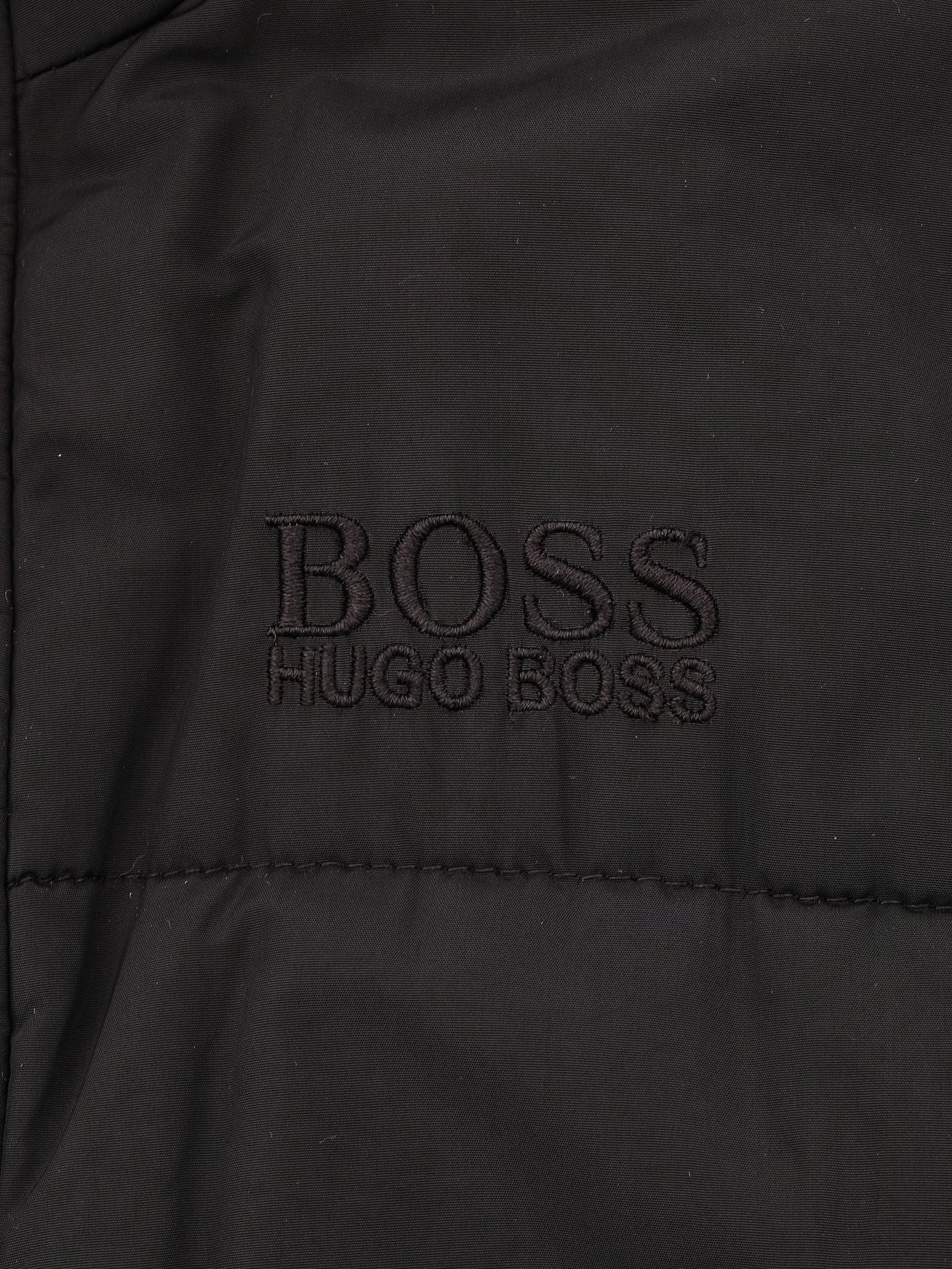 excellent hugo boss black padded jacket with hood for kids size 5