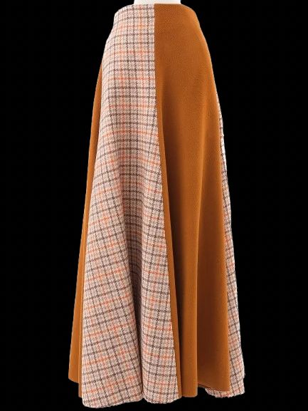 excellent golden goose wool plaid long skirt size xs