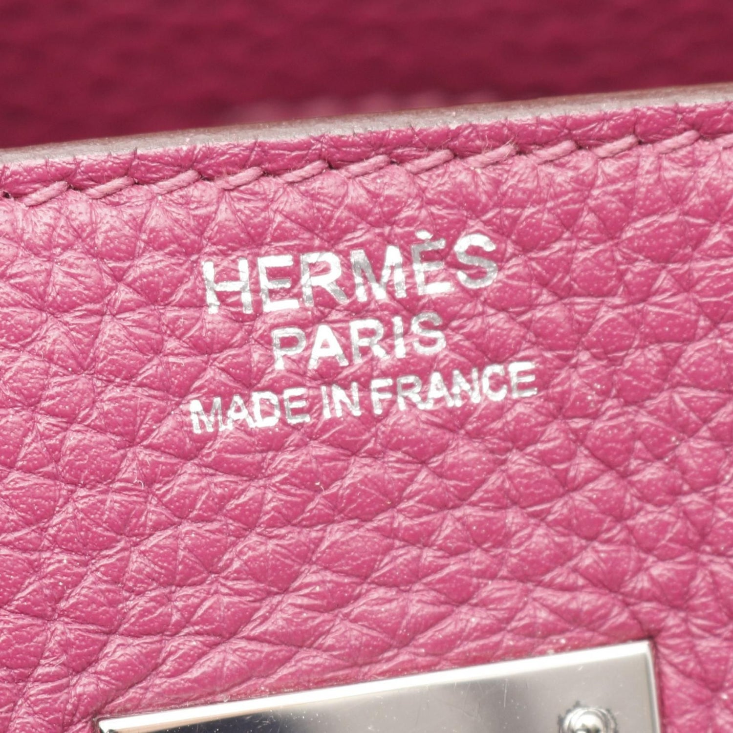 Hermes Birkin 30 Handbag Tosca Pink Leather Taurillon Clemence