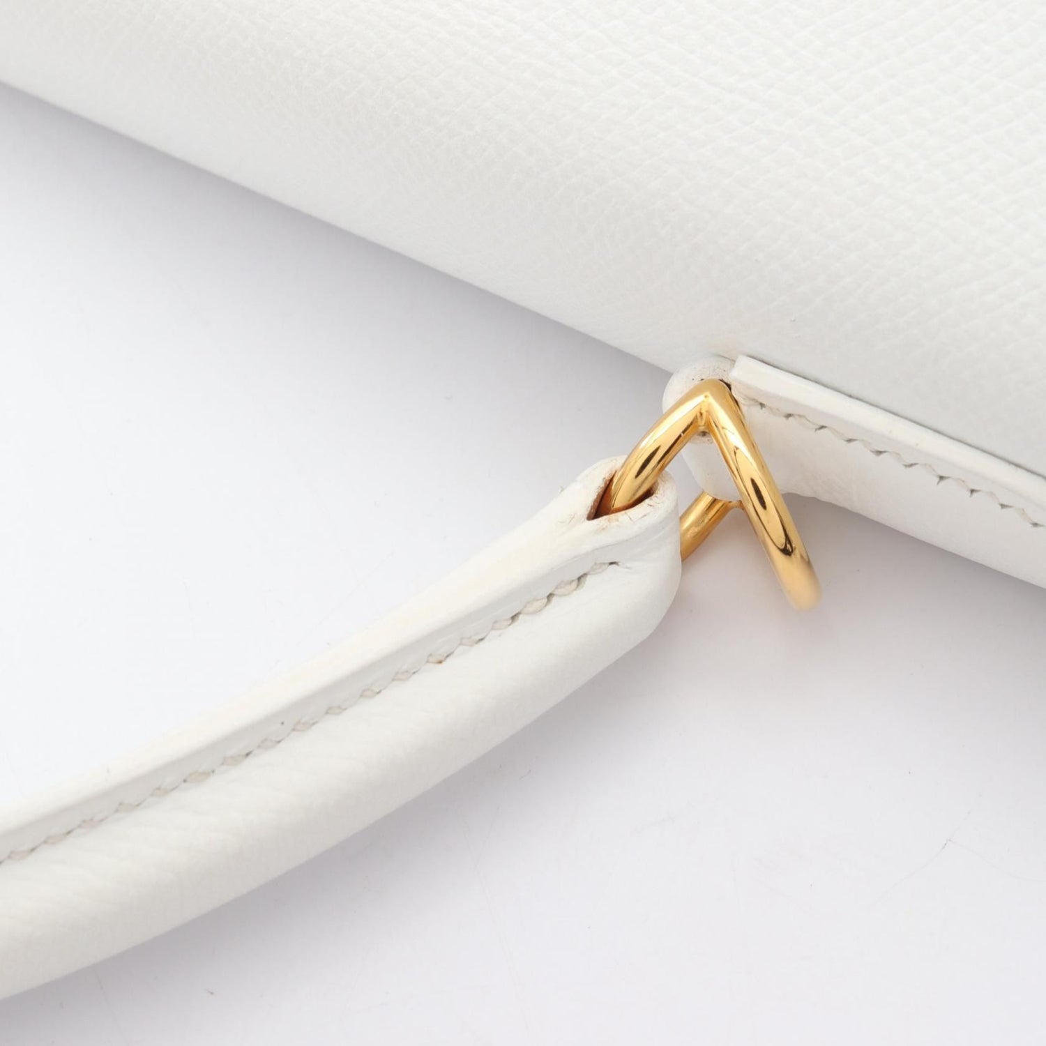 Hermes Kelly 35 Handbag White Leather Epsom