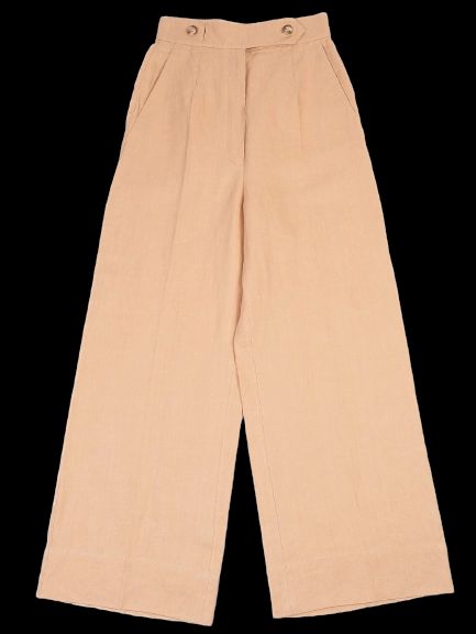 excellent sportmax orange cotton wide-leg pants size s