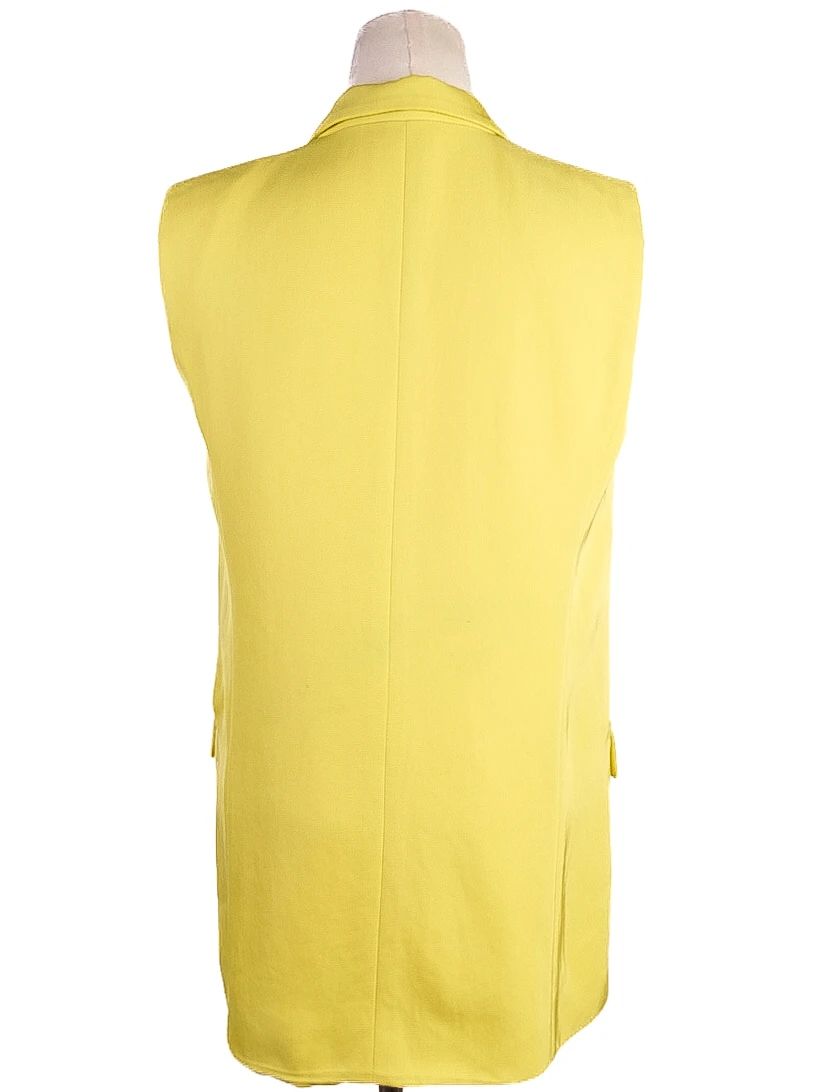 excellent pinko yellow sleeveless blazer & pants set women