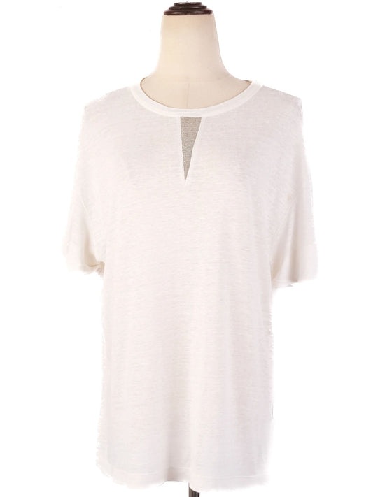Excellent Brunello Cucinelli White Short Sleeve Top Size M