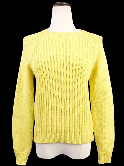 excellent weekend maxmara yellow wool sweater size xs women
