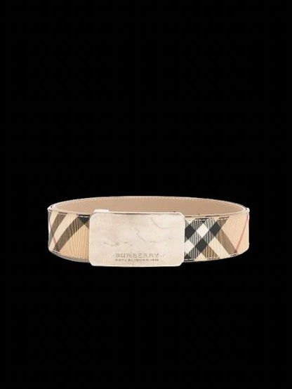 Average Burberry Women's Belt Combined Textile with Signature Buckle