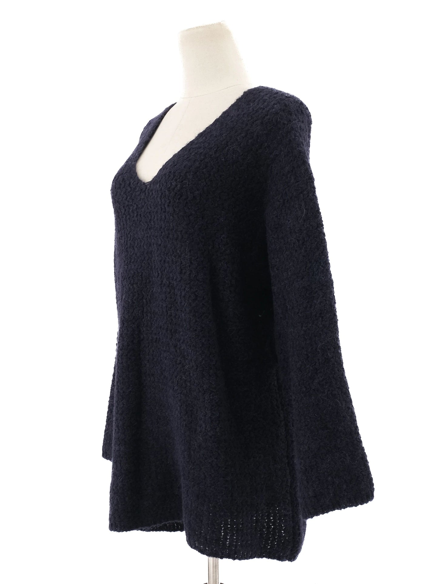 new seebychloe blue nylon long sleeve sweater size m