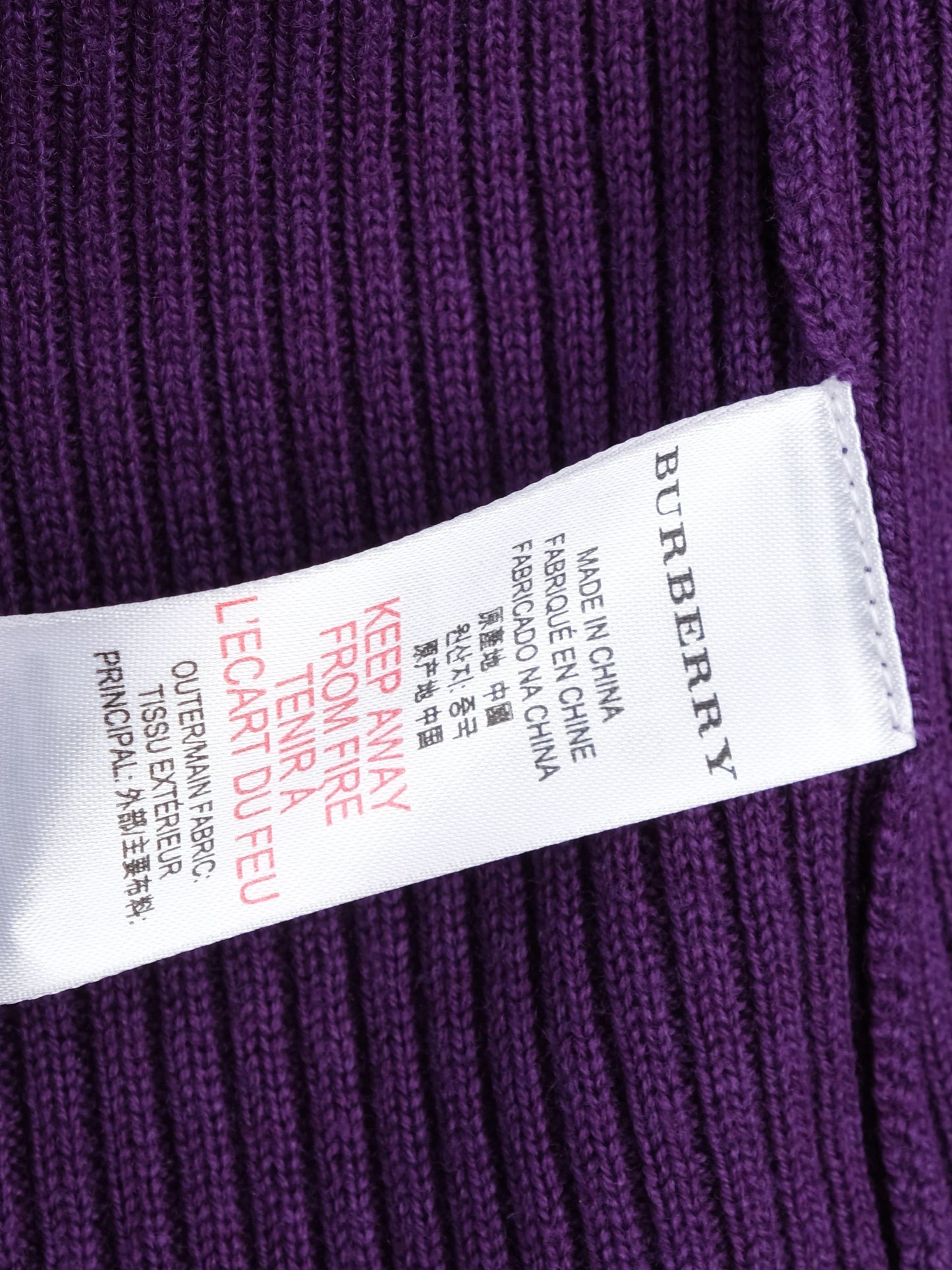 excellent burberry purple wool cardigan with bow belt size 12 for kids
