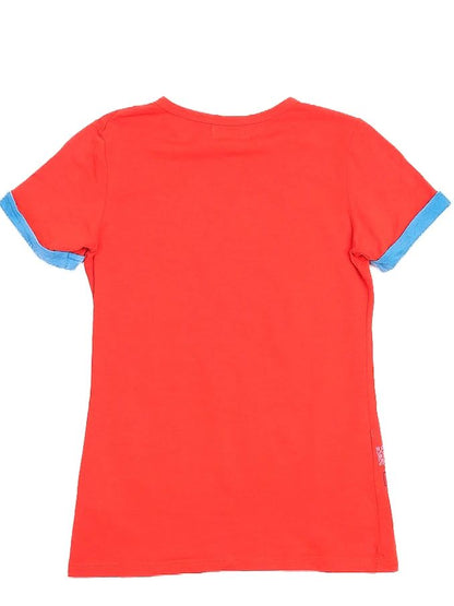 Excellent Kenzo Kids Red T-Shirt Size 10 Floral Design Modal