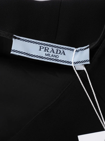 Excellent Prada Black Viscose Skirt Size M - Women's Luxury Wear