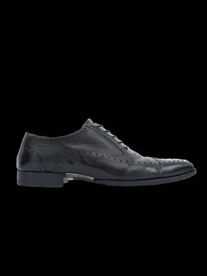 Excellent Paciotti Black Leather Brogue Shoes Size 41