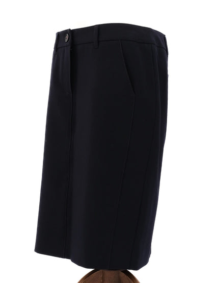 Excellent Marella Blue Pencil Skirt Size L Polyester with Pockets