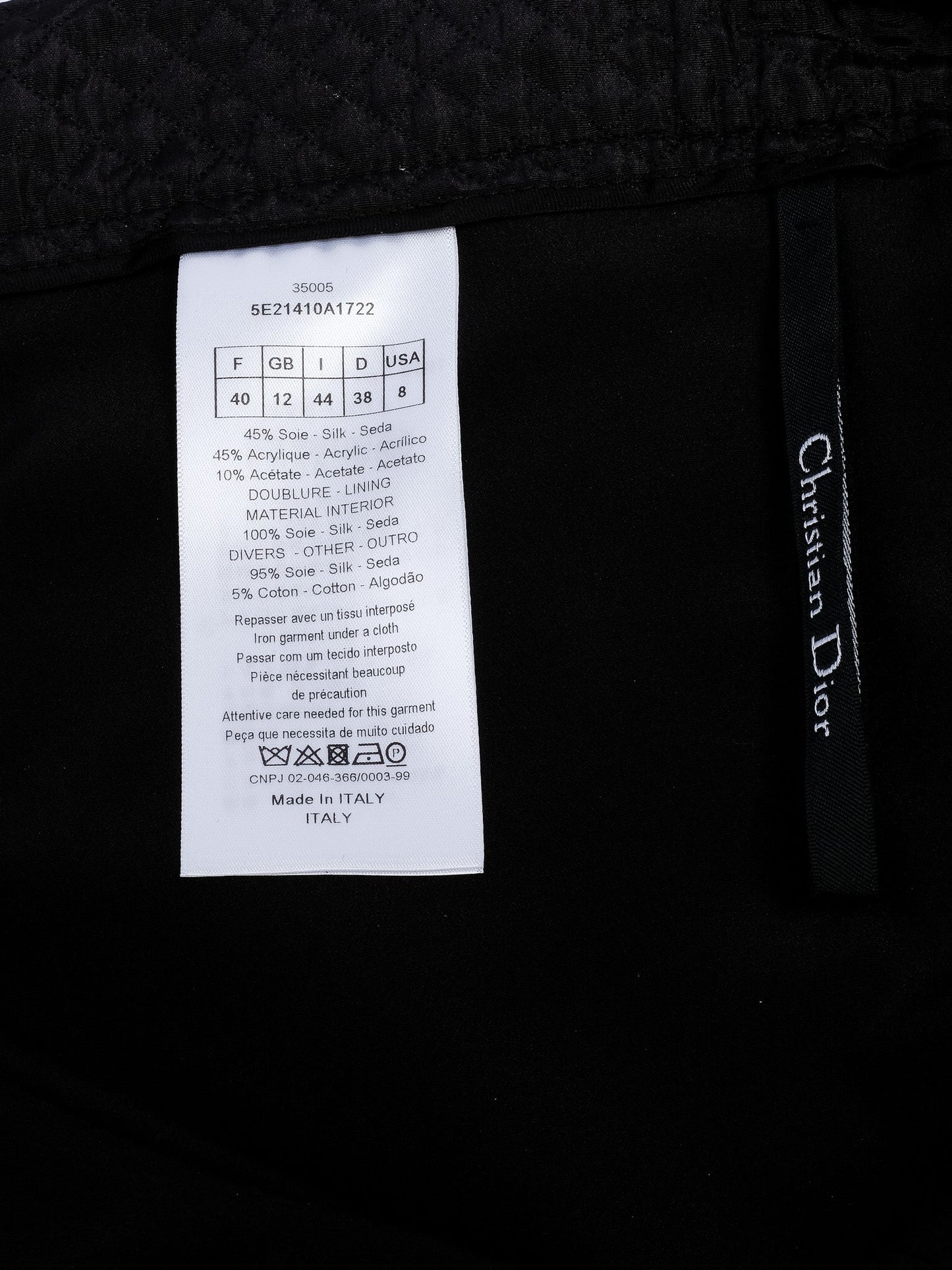 excellent dior black silk women’s shorts with drawstring size m