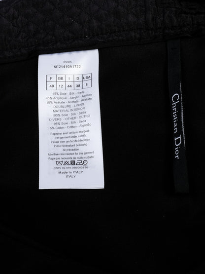 Excellent Dior Black Silk Women’s Shorts with Drawstring Size M