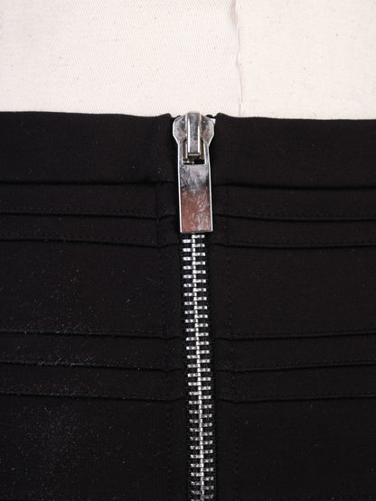 Excellent Maje Black Female Skirt Size M Pleated Flared Hem
