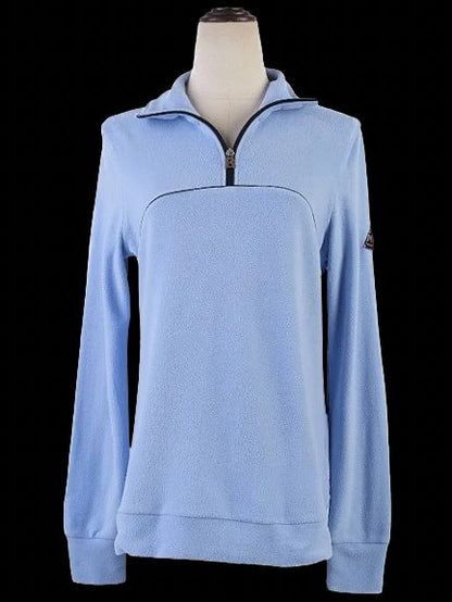 Excellent Bogner Women's Blue Fleece Pullover Size L Quarter-Zip