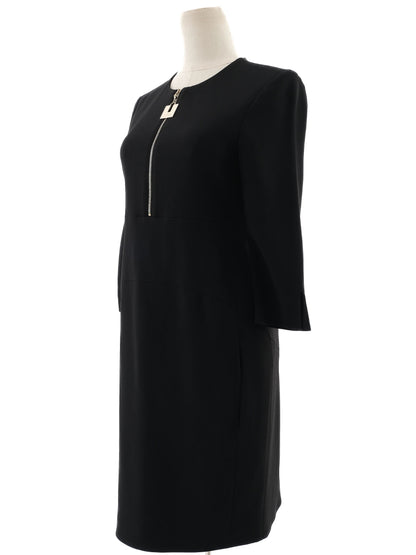 Excellent Elisabetta Franchi Black Viscose Dress Size M