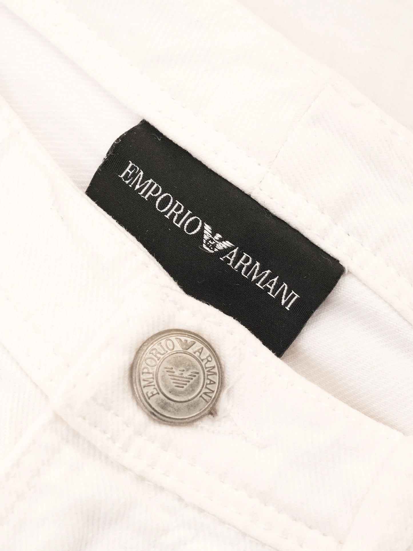 excellent emporio armani distressed white jeans for kids size s