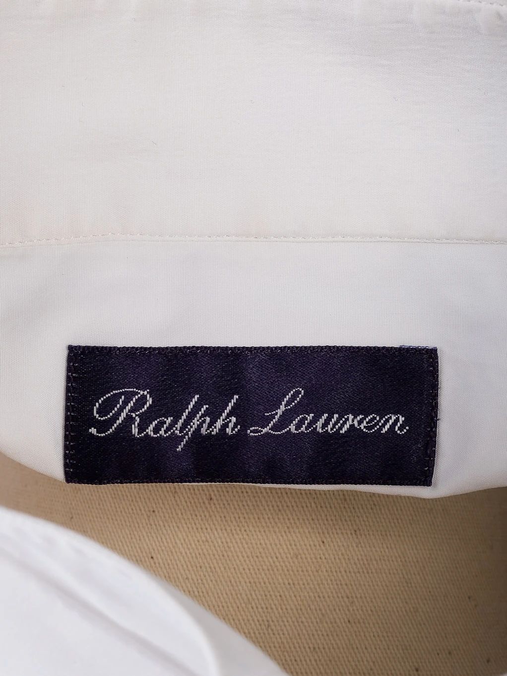 excellent ralph lauren white cotton formal dress shirt size xl